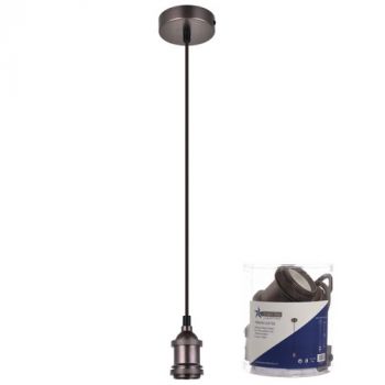Brightstar PEN780 COFFEE Coffee Colour Pendant with Brown Textile Cord Coffee