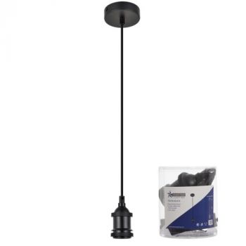 Brightstar PEN783 BLACK Black Pendant with Black Textile Cord Black