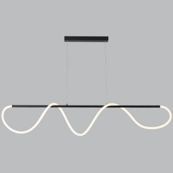 Brightstar PEN815 MATT BLACK 40W Metal and Flexible LED Silicone Tubing Pendant with Remote Control Matt Black