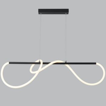 Brightstar PEN816 MATT BLACK 27W Metal and Flexible LED Silicone Tubing Pendant Matt Black