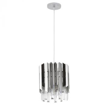 Brightstar PEN841 CHROME Stainless Steel and Crystal Pendant Polished Chrome