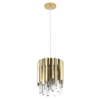 Brightstar PEN842 GOLD Stainless Steel and Crystal Pendant Gold