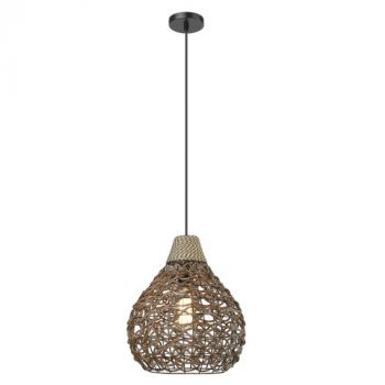 Brightstar PEN852 NATURAL Metal and Rope Pendant