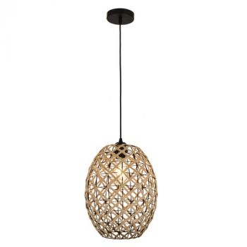 Brightstar PEN858 ROPE Metal and Rope Pendant Matt Black