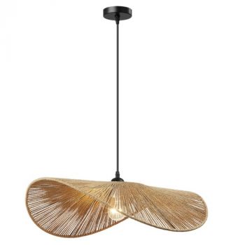 Brightstar PEN865 NATURAL Metal and Paper String Pendant