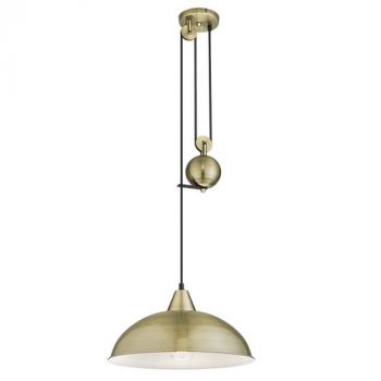 Brightstar PEN870 ANTIQUE Metal Pendant with White Inner