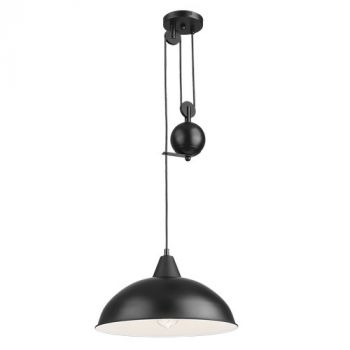 Brightstar PEN871 BLACK Metal Pendant with White Inner Black