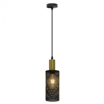 Brightstar PEN873/1 BK/GD Metal Pendant Black and Gold