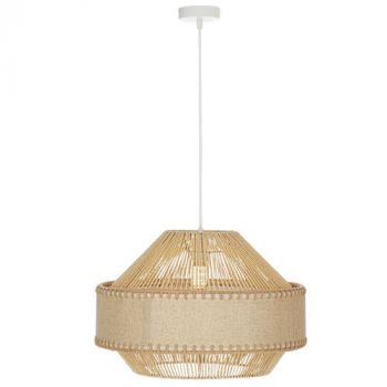 Brightstar PEN880 NATURAL Metal Rope Pendant E27 Led Only Natural