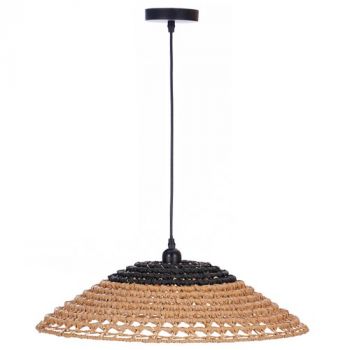 Brightstar PEN882 NATURAL Iron and Paper Rope Pendant E27 Led Only Natural