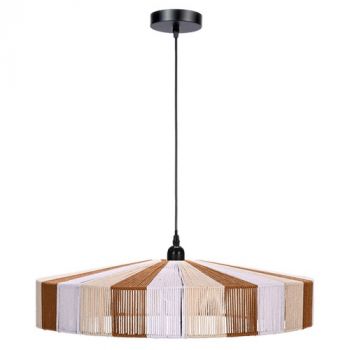 Brightstar PEN884 NATURAL Iron and Cotton String Pendant E27 Led Only Natural