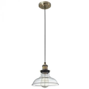 Brightstar PEN919 CLEAR Antique Brass Pendant with Clear Glass