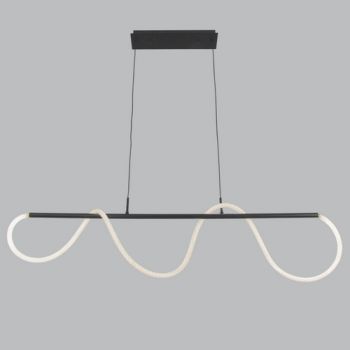 Brightstar PEN950 LED 28W LED Metal and Acrylic Pendant with Flexible Woven Tubing, Remote Control