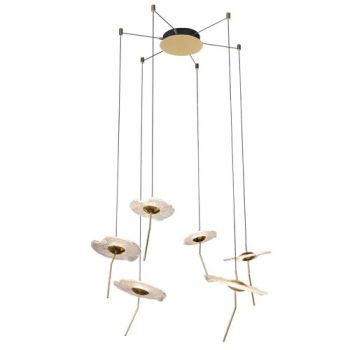 Brightstar PEN955/6 CCT 20W LED Aluminium and Glass Pendant Gold