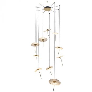 Brightstar PEN956/10 CCT 33W LED Aluminium and Glass Pendant Gold