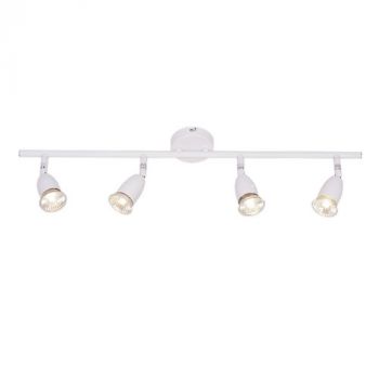 Brightstar S049/4 WHITE Spotlight 4 x 50W GU10 or GU10 LED or GU10 CFL ( Not Included )