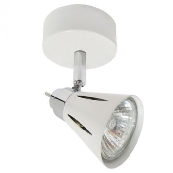 Brightstar S066/1 WH/CHR White and Polished Chrome Spotlight