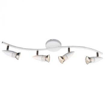 Brightstar S150/4 WHITE Spotlight 4 x 50W GU10 or GU10 LED or GU10 CFL ( Not Included )