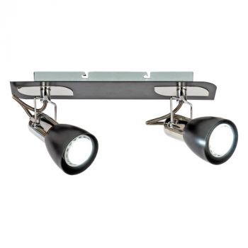 Brightstar S156/2 BK/CHR, S156/2 BK/COPPER 2 Light Spotlight (Multiple Colours/Finishes)