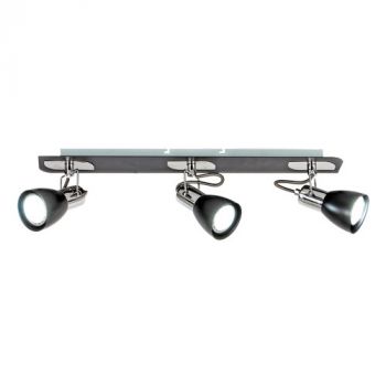 Brightstar S156/3 BK/CHR, S156/3 BK/COPPER 3 Light Spotlight (Multiple Colours/Finishes)