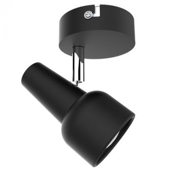 Brightstar S165/1 MATT BK Matt Black and Polished Chrome Spotlight