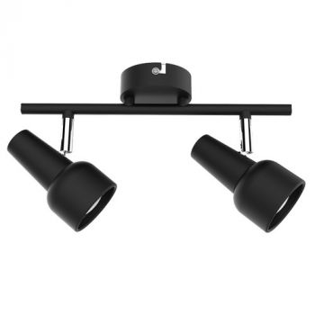 Brightstar S165/2 MATT BK Matt Black and Polished Chrome Spotlight