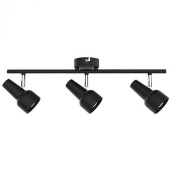 Brightstar S165/3 MATT BK Matt Black and Polished Chrome Spotlight