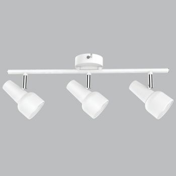 Brightstar S166/3 MATT WH Matt White and Polished Chrome Spotlight