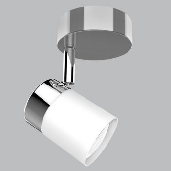 Brightstar S170/1 CHR/WH Matt White and Polished Chrome Spotlight