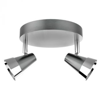 Brightstar S171/2 SATIN Satin Chrome and Polished Chrome Spotlight