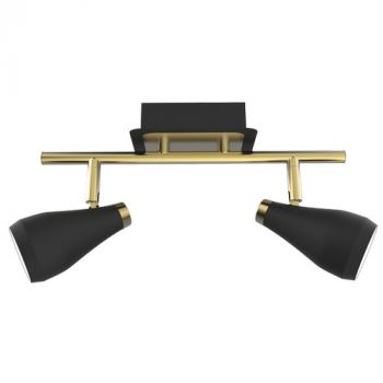 Brightstar S173/2 BK/BRASS Matt Black and Satin Brass Spotlight