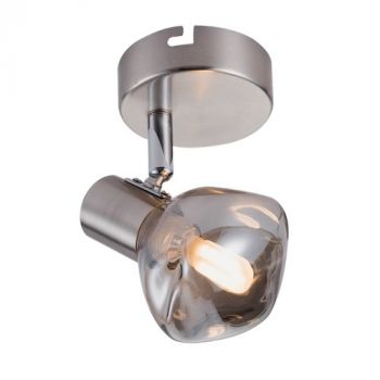 Brightstar S404/1 SMOKE Satin Chrome with Smoke Colour Glass