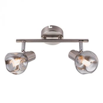 Brightstar S404/2 SMOKE Satin Chrome with Smoke Colour Glass