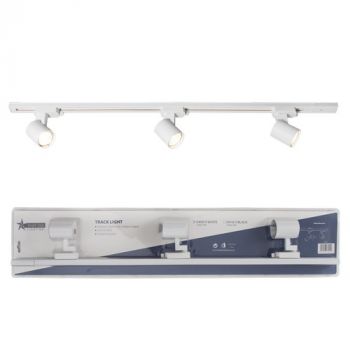 Brightstar S409/3 WHITE Aluminium Tracklight Blister Pack White