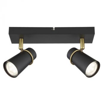 Brightstar S411/2 BLACK Spotlight with Antique Trim and Tapered Head Black