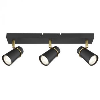 Brightstar S411/3 BLACK Spotlight with Antique Trim and Tapered Head Black