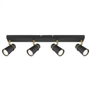 Brightstar S411/4 BLACK Spotlight with Antique Trim and Tapered Head Black