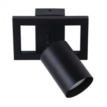 Brightstar S413/1 BLACK 1 Light 50W Black Adjustable Spotlight GU10 Black