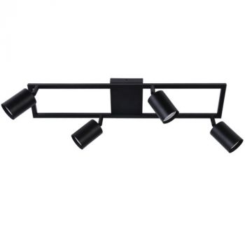 Brightstar S413/4 BLACK 4 Light 50W Black Adjustable Spotlight GU10 Black