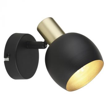 Brightstar S417/1 BK/GD Metal E14 Spotlight Black and Gold