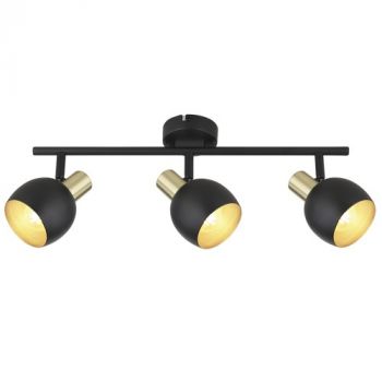 Brightstar S417/3 BK/GD Metal 3 x E14 Spotlight Black and Gold