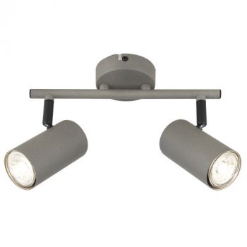 Brightstar S419/2 SANDY GREY Metal 2 x GU10 Spotlight Sand Grey