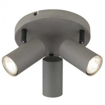 Brightstar S419/3 SANDY GREY Metal 3 x GU10 Spotlight Sand Grey