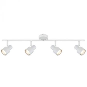 Brightstar S421/4 WHITE Metal Spotlight with Moveable Arms 4 x GU10 White 700mm