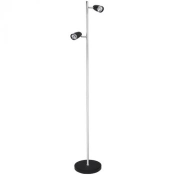 Brightstar SL019 BLACK Black and Chrome Standing Lamp