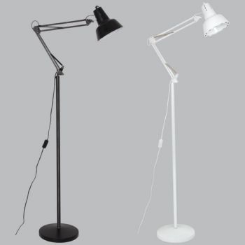 Brightstar SL086 BLACK, SL086 WHITE Metal Floor Lamp with Movable Arms (Multiple Colours/Finishes)