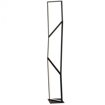 Brightstar SL407 BLACK 24W LED Aluminium and PC Floor Lamp On / Off Foot Switch Black