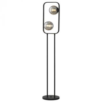Brightstar SL417 BLACK Metal Base with Smoke Colour Glass and On/Off Foot Switch