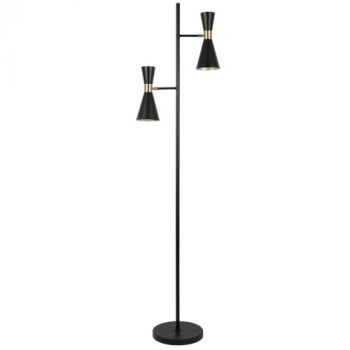 Brightstar SL427 BLACK Metal Standing Lamp On / Off Foot Switch Black