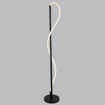 Brightstar SL428 BLACK 18.5W LED Metal and Acrylic Floor Lamp with Flexible Woven Tubing